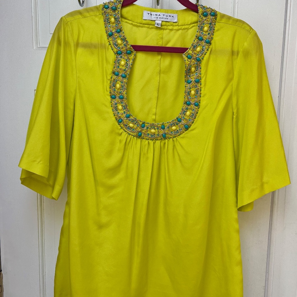 Gorgeous Trina Turk Beaded Blouse